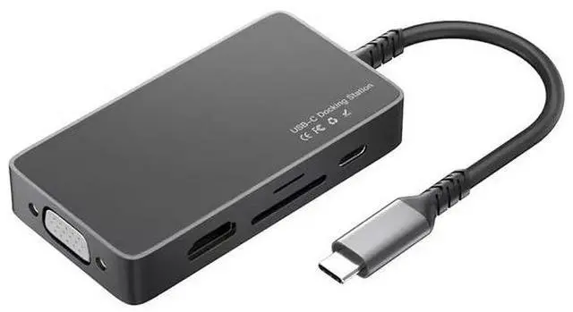 Main image of 8-in-1 USB-C Hub - 8K@30Hz HDMI 2.1, 100W PD Charging, Gigabit Ethernet, SD/TF Card Reader, 3×USB Ports, Aluminum Body for MacBook, Gaming Laptop, PC