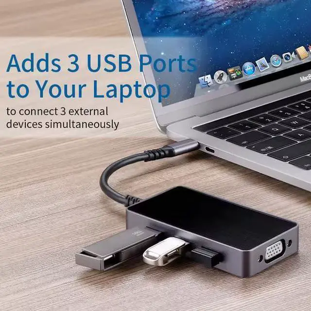 Alt view image 4 of 7 - 8-in-1 USB-C Hub - 8K@30Hz HDMI 2.1, 100W PD Charging, Gigabit Ethernet, SD/TF Card Reader, 3×USB Ports, Aluminum Body for MacBook, Gaming Laptop, PC