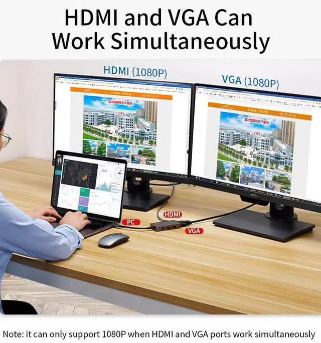 Alt view image 7 of 7 - 8-in-1 USB-C Hub - 8K@30Hz HDMI 2.1, 100W PD Charging, Gigabit Ethernet, SD/TF Card Reader, 3×USB Ports, Aluminum Body for MacBook, Gaming Laptop, PC