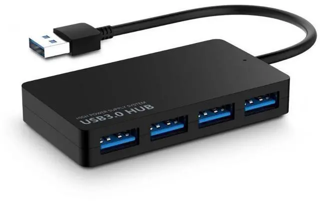 Main image of USB Data Hub, 4-Port USB 3.0 Ultra Slim Data Hub (5Gbps Transfer Speed) for Mac and Windows, Ultrabook and Laptop (Black) eokCXOY