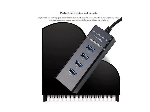 Alt view image 4 of 7 - High Speed 4 Ports USB 3.0 Hub USB Splitter Portable USB Port USB HUB for Apple Macbook Air Laptop PC Tablet High Speed eokCXOY