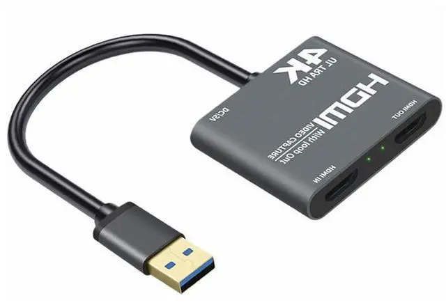 Alt view image 2 of 5 - 4K 1080P USB 3.0 to HD-compatible Video Audio Game Capture Card With Loop Out Full 1080p 60 Record Via DSLR Camcorder eokCXOY