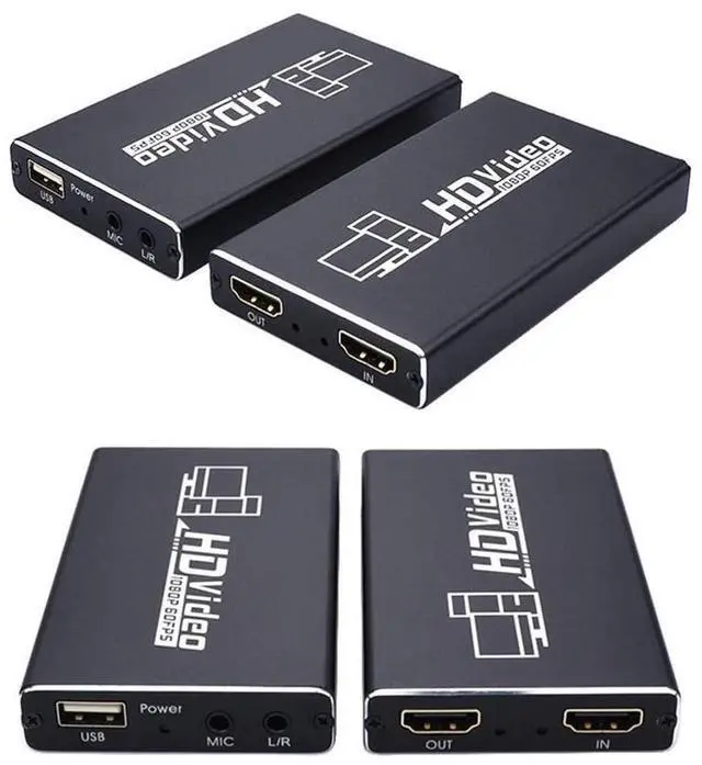 Alt view image 2 of 7 - HDMI Recording Box 1080p 60FPS HDMI Capture Device Digital Game Capture Card TV Converter Box USB Dongle Video Game Grabber Converter for Video Player Broadcast Live Stream Record eokCXOY