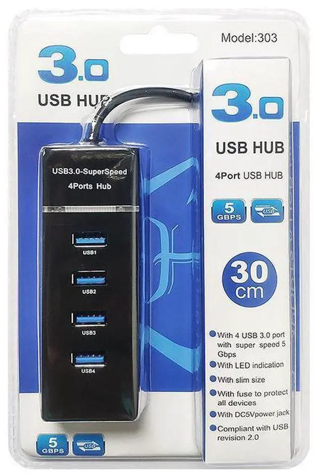 Alt view image 7 of 7 - 4 Ports USB 3.0 Hub High Speed 4-Port Hub 1*4 Splitter Hub USB 3.0 Multi-Interface Hub For Desktop PC Laptop eokCXOY