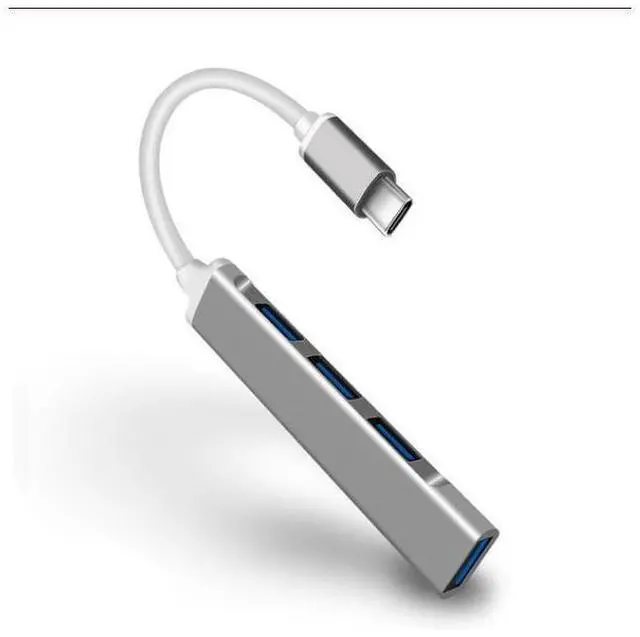 Main image of Type-c to USB3.0 Hub Super Speed Splitter,4 Ports USB3.0 Data Hub for Laptop, PC, Computer, Mobile HDD , and More-Gray eokCXOY