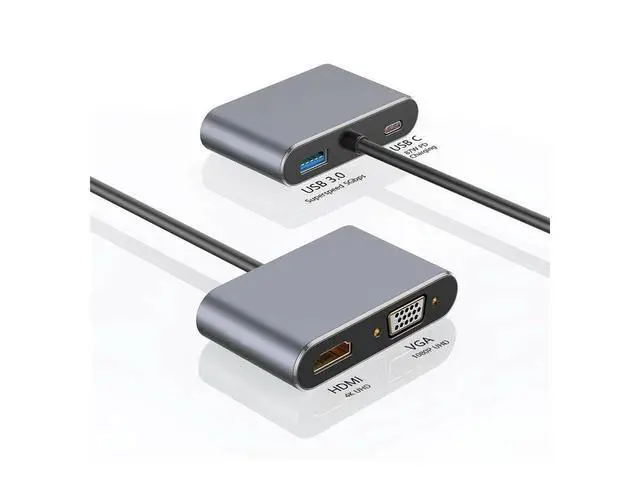 Alt view image 5 of 7 - USB C HUB Type C To HDMI A VGA With 87W PD Charge Port Type C Dock Splitter For MacBook Laptop USB Type-C Converter HUB Adapter eokCXOY