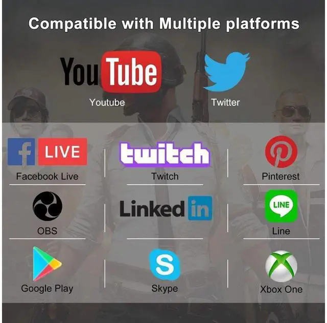 Alt view image 7 of 7 - 4K Audio Video Capture Card, USB 3.0 HDMI Video Capture Device, Full HD 1080P 60FPS for Game Recording, Live Streaming Broadcasting-Black eokCXOY