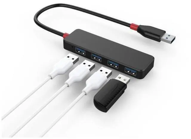 Alt view image 2 of 7 - USB 3.0 Multi Hub High Speed 4 Port Splitter Expander Multiple Use Power Adapter USB 3.0 Hub For PC Laptop (Plastic Shell) eokCXOY