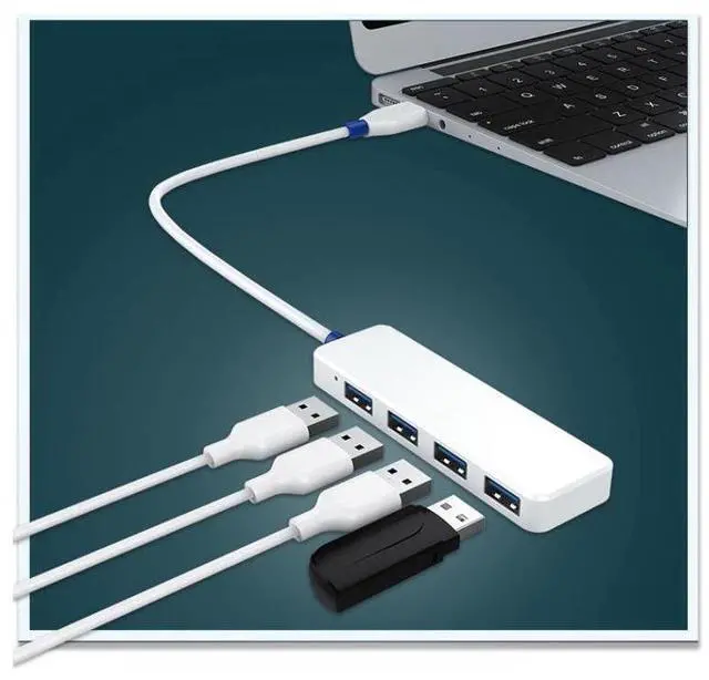 Alt view image 7 of 7 - USB 3.0 Multi Hub High Speed 4 Port Splitter Expander Multiple Use Power Adapter USB 3.0 Hub For PC Laptop (Plastic Shell) eokCXOY