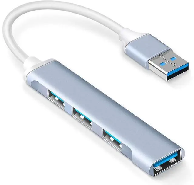 Main image of USB Hub Extensions, 4 Port USB 3.0 Hub, 2.0 Hub, USB adapter Station, Ultra Slim Portable Data Hub Applicable for iMac Pro, MacBook Air, Mac Mini/Pro, Notebook PC, USB Flash Drives Aluminum Alloy