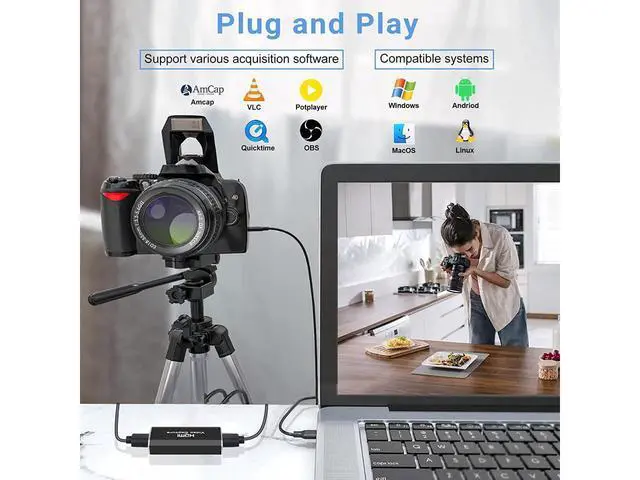 Alt view image 5 of 7 - Video Capture Card, USB3.0 HDMI to USB C Audio Capture Card, 4K 1080P 60FPS Capture with Type-C Adapter Devices for Gaming Live Streaming Video Recorder, for Windows Mac OS System OBS Zoom eokCXOY