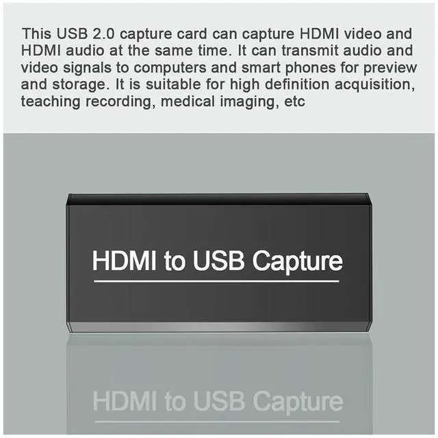 Alt view image 4 of 7 - 4K USB Video Capture Card USB 2.0 HDMI Video Grabber Record adapter with Loop Audio for Record via DSLR Camcorder Camera PC Youtube OBS Live Streaming Broadcast eokCXOY