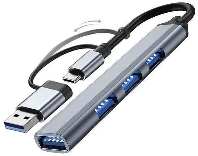 Main image of USB C to USB Hub 4 Ports (1x USB3.0, 3x USB2.0) , Type C to USB 3.0 Hub Ultra Slim USB Splitter for M-a-c-B-ook Pro/Air Surface Pro USB Flash Drive, 4-in-1 Docking Station USB C Hub for Laptop eokCXOY