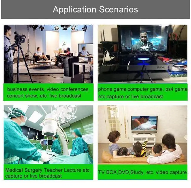 Alt view image 7 of 7 - 4K 60hz Loop HDMI Capture Card Placa de Video Recording Plate Live Streaming USB 2.0 3.0 1080p 60FPS Grabber with Micr & HDMI Loop-Out, for PS4 Game DVD Camera (OZC3) eokCXOY