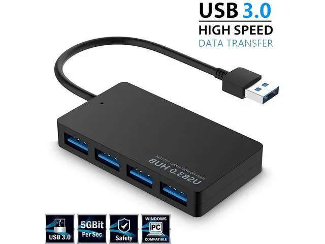Alt view image 2 of 6 - USB 3.0 Hub-USB Port Expander, Multi USB Port, Ultra Slim Portable Data Hub Applicable, for Keyboard & Mouse Printer USB Fan&Lamp Portable Storage Device, 4 Port USB3.0 Hub eokCXOY
