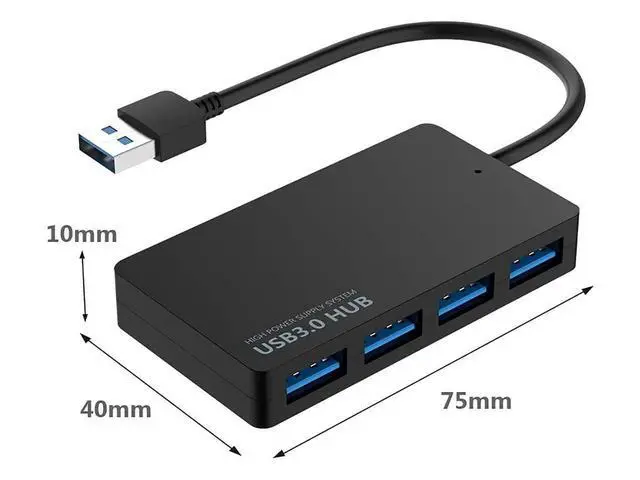 Alt view image 3 of 6 - USB 3.0 Hub-USB Port Expander, Multi USB Port, Ultra Slim Portable Data Hub Applicable, for Keyboard & Mouse Printer USB Fan&Lamp Portable Storage Device, 4 Port USB3.0 Hub eokCXOY