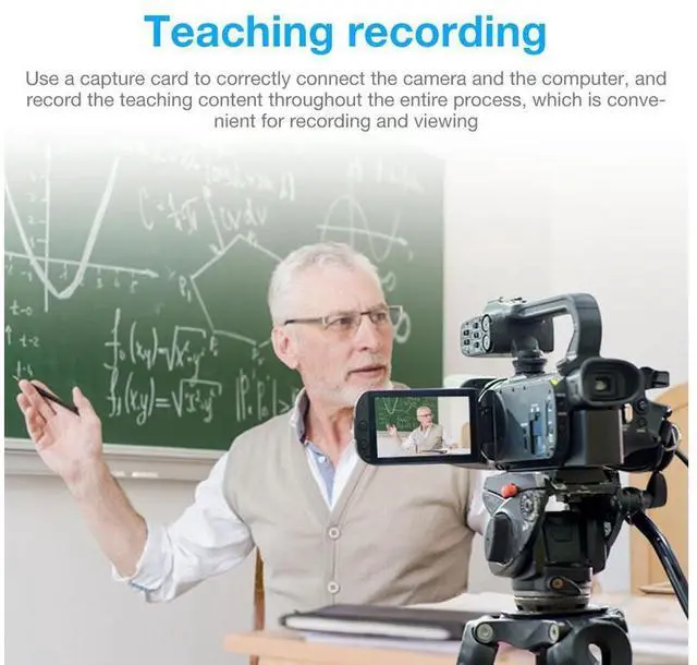 Alt view image 7 of 7 - 4K Video Capture Card with HDMI Loop 3.5mm R/L Stereo/MIC Output HD 1080P Broadcast Live, Game Capture Cards HDMI to USB , Record via DSLR, Camcorder, Camera, PS4, Xbox one, Wii U, Nintendo Switch