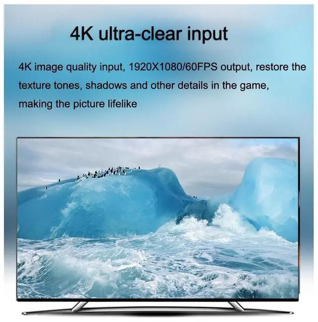 Alt view image 6 of 7 - 4K HDMI Video Capture Card USB3.0 1080p 60Hz Capture Card Screen Dongle Game Streaming Live Broadcasts Video Recording With Video HDMI Loop Out Audio Microphone Input For Linux Mac OS Windows PS4