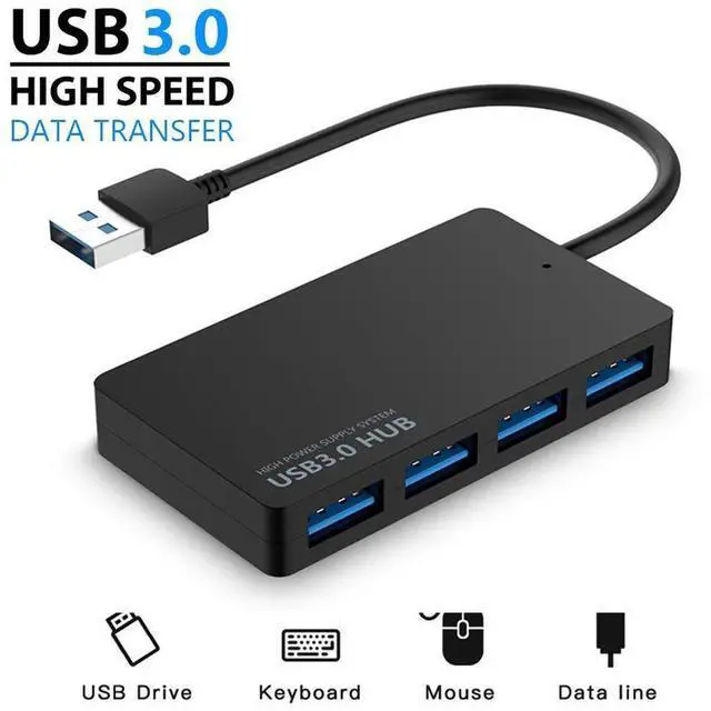 Main image of USB 3.0 4-Port USB Hub Splitter Adapter 5Gbps for Laptop Computer PC Super Speed USB Hub for Laptop PC Computer Accessories eokCXOY