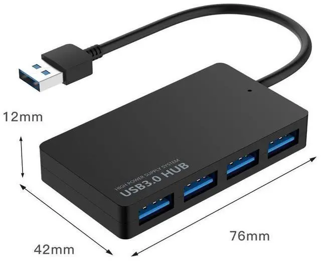 Alt view image 7 of 7 - USB 3.0 4-Port USB Hub Splitter Adapter 5Gbps for Laptop Computer PC Super Speed USB Hub for Laptop PC Computer Accessories eokCXOY
