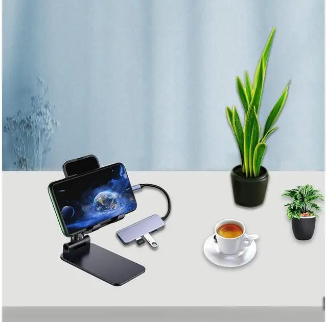 Alt view image 5 of 7 - 4-in-1 USB-C Hub Aluminum USB Type C to USB Adapter with USB 3.0/2.0 Ports (Ultra-Slim),Suitable for MacBook Pro, Chromebook, XPS, Laptop, PC, Surface Pro, Mobile HDD and More