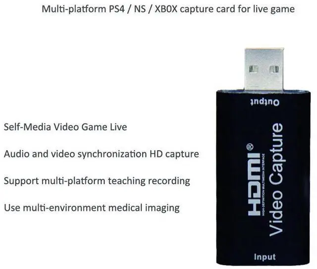 Alt view image 7 of 7 - New 1080p USB2.0 HDMI Capture Card 1 Channel HDMI Video Capture Card Live Recording Box Audio Video Capture Card Portable USB HD Video Capture Card eokCXOY