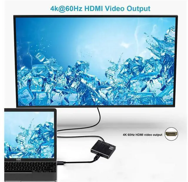 Alt view image 5 of 7 - USB C to HDMI Adapter4K@60HZ, Type-C to HDMI Adapter Multiport with USB Type C PD & USB 3.0 Port, HDMI to USB C Adapter for MacBook Pro/Air, Ipad Pro/Air, Dell XPS 13/15, Android Samsung eokCXOY