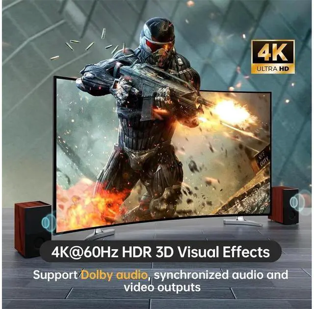 Alt view image 5 of 6 - HDMI KVM Switches 4 Port 4K@60Hz, 4 in 1 Out HDMI KVM Switch Share USB 2.0 Devices with 4 USB Hubs, 4 Computers 1 Monitor Share Keyboard Mouse Printer, Including 4 USB Cables and 4 HD-MI 2.0 Cable