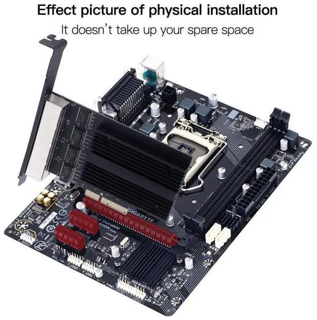 Alt view image 5 of 7 - 4 Port Gigabit NIC for Desktop Gigabit Ethernet Network Adapter with Intel I226 Controller Quad RJ45 Port Network Interface Card for Gaming Office Support for Windows eokCXOY