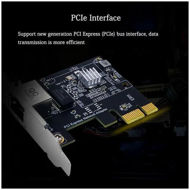 Alt view image 5 of 7 - 2.5G PCIe Gigabit Wired Network Card PCI Express Ethernet Network Adapter RTL8125 Chip Single Port RJ-45 eokCXOY