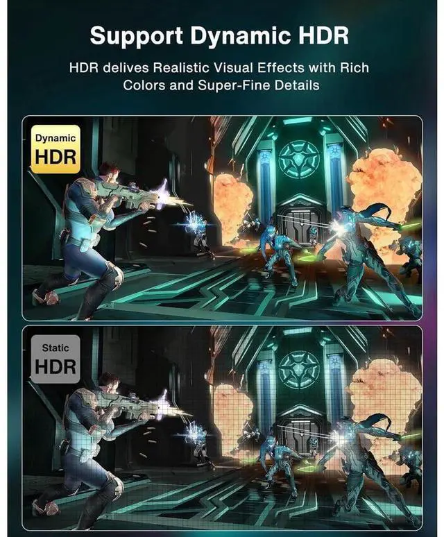 Alt view image 5 of 7 - [VESA Certified] 3.3ft DisplayPort Cable 1.4, Support 8K 60Hz, 4K 144Hz (DisplayPort 1.4 Cable) with FreeSync, G-SYNC and HDR for Gaming Monitor, PC, RTX 3080/3090, RX 6800/6900 and More eokCXOY