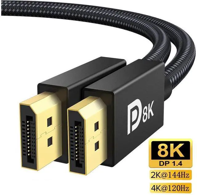 Main image of [VESA Certified] 3.3ft DisplayPort Cable 1.4, Support 8K 60Hz, 4K 144Hz (DisplayPort 1.4 Cable) with FreeSync, G-SYNC and HDR for Gaming Monitor, PC, RTX 3080/3090, RX 6800/6900 and More eokCXOY