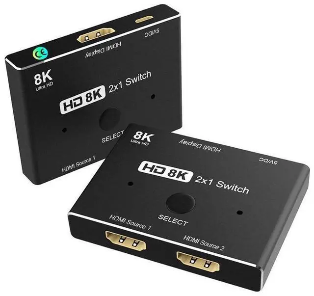 Alt view image 2 of 7 - HDMI 2.1 Ultra HD 8K High Speed 48Gbps Directional Switch Only 2in 1out 8K@60Hz 4K@120Hz Converter Compatible with Xbox PS5 Projectors Monitors eokCXOY