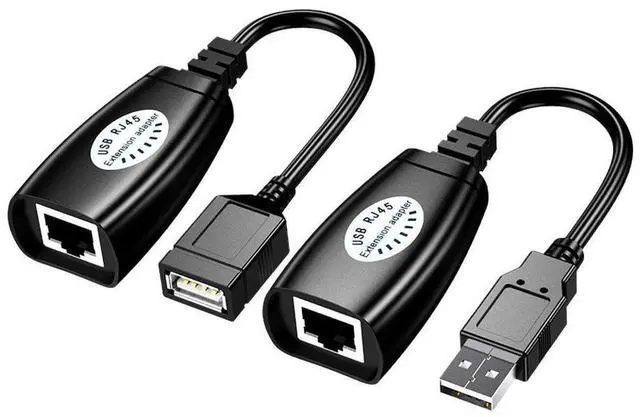Main image of USB 2.0 to RJ45 Adapter RJ45 LAN Cable Extension Cable USB Extender over Cat5 / Cat5e / Cat6 Cable eokCXOY