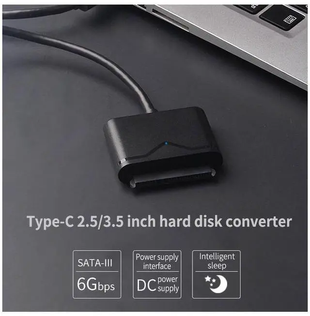 Alt view image 2 of 7 - Type C USB 3.1 To 15 + 7pin SATA 3.0 2.5 / 3.5 Inch Hard Disk Adapter Converter USB 3.1 Type C To SATA HDD / SSD Cable eokCXOY