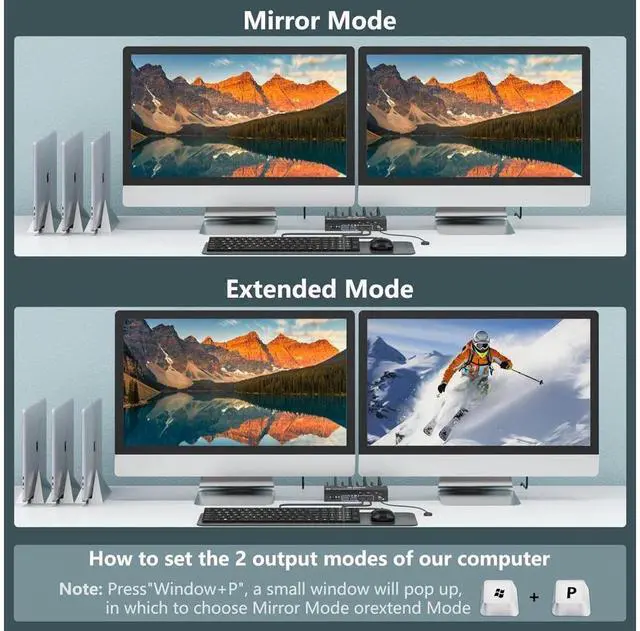 Alt view image 4 of 7 - Dual Monitor Displayport KVM Switch 8K@30Hz 4K@144Hz, USB 3.0 KVM Switches 3 Computers 2 Monitors Displayport 1.4 with 4 USB 3.0 Ports for USB Devices, DP Monitor Switch for 3 PCs, with Wired Remote