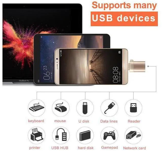 Alt view image 4 of 7 - USB Type C Adapter[3-Pack], USB C Male to USB A Female Adapter,Support OTG Function,USB 3.1 Compatible with MacBook/Pro, ChromeBook Pixel, Nexus 5X/6P and More, Black eokCXOY