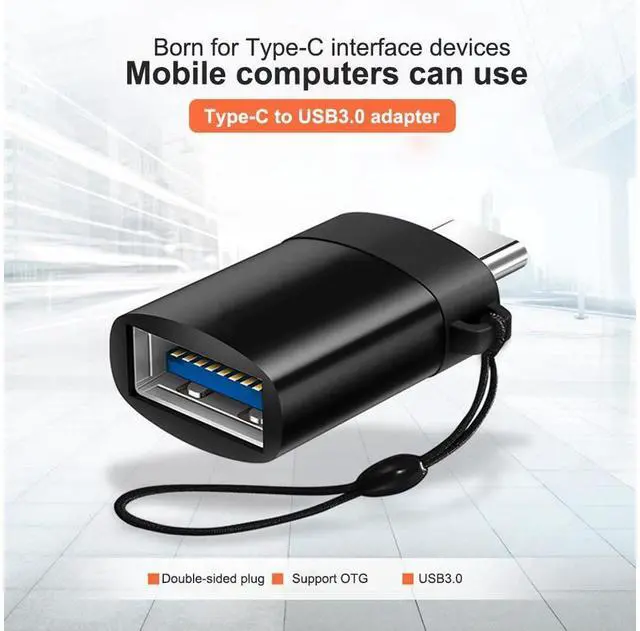 Alt view image 2 of 7 - USB Type C Adapter[3-Pack], USB C Male to USB A Female Adapter,Support OTG Function,USB 3.1 Compatible with MacBook/Pro, ChromeBook Pixel, Nexus 5X/6P and More, Black eokCXOY