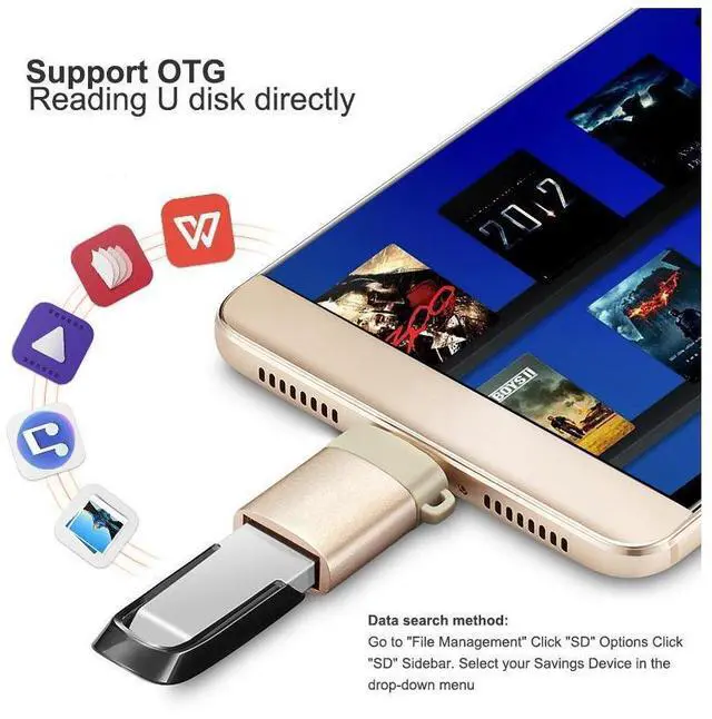 Alt view image 5 of 7 - USB Type C Adapter[3-Pack], USB C Male to USB A Female Adapter,Support OTG Function,USB 3.1 Compatible with MacBook/Pro, ChromeBook Pixel, Nexus 5X/6P and More, Black eokCXOY