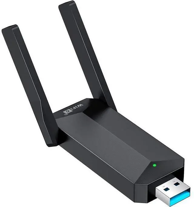 Main image of USB WiFi 6 Adapter for PC, AX1800 USB 3.0 Dual Band Wireless Network Adapter with 2.4G/5G High Gain Antenna, 1800Mbps WiFi Dongle USB WiFi Adapter for PC Desktop Laptop Support Windows11/10 (Black)