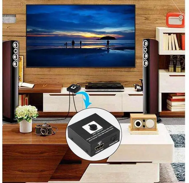 Alt view image 5 of 7 - HDMI to HDMI Audio ARC Return Converter HDMI to HDMI ARC Adapter with CEC and Optical TOSLINK Audio Output eokCXOY