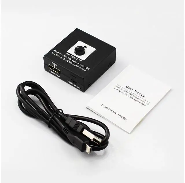 Alt view image 7 of 7 - HDMI to HDMI Audio ARC Return Converter HDMI to HDMI ARC Adapter with CEC and Optical TOSLINK Audio Output eokCXOY