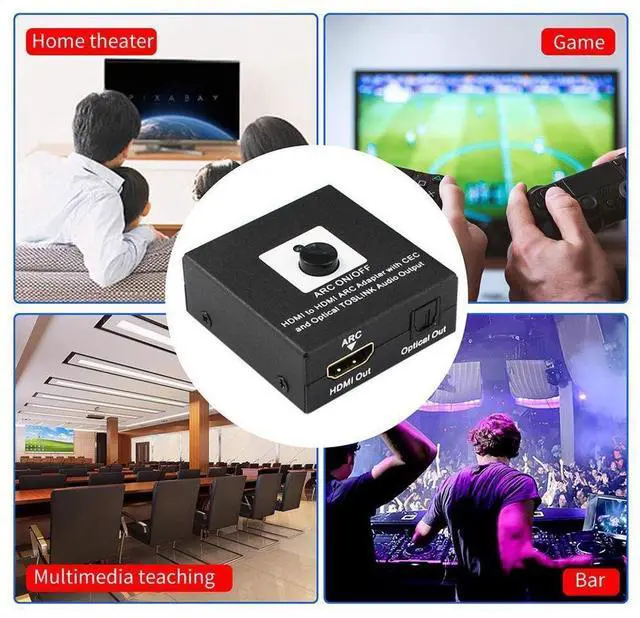 Alt view image 4 of 7 - HDMI to HDMI Audio ARC Return Converter HDMI to HDMI ARC Adapter with CEC and Optical TOSLINK Audio Output eokCXOY