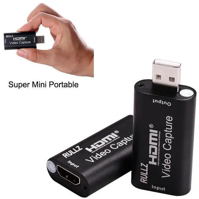 Alt view image 2 of 7 - HDMI Video Capture Card, Aluminum HDMI to USB 1080p Audio Video Capture Card, Full HD Recording, Connect DSLR, Camcorder, or Action Cam to PC or Mac for High Definition Acquisition, Live Broadcasting