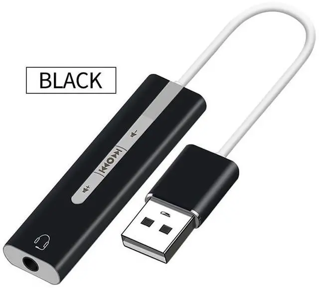 Main image of USB External Sound Card 7.1 Adapter cable 2 in 1 3.5 mm Jack Aux Audio 3D Stereo Mic Headset Microphone For Laptop PC eokCXOY