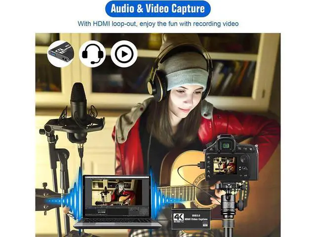 Alt view image 6 of 7 - Video Capture Cards, 4K HDMI Capture Card USB3.0, Game Capture Card Nintendo Switch,1080P 60FPS Capture Device for Streaming,Recording on PS4 PS5 X box Twitch PC, Windows Mac Linux eokCXOY