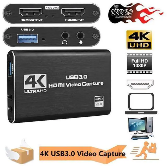 Main image of Video Capture Cards, 4K HDMI Capture Card USB3.0, Game Capture Card Nintendo Switch,1080P 60FPS Capture Device for Streaming,Recording on PS4 PS5 X box Twitch PC, Windows Mac Linux eokCXOY