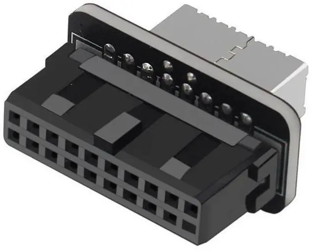 Alt view image 2 of 4 - Motherboard Internal USB 3.0 20Pin/19P Header to Type-E A-Key USB 3.1 20 Pin Adapter for Type C Front Panel Chassis Bracket eokCXOY