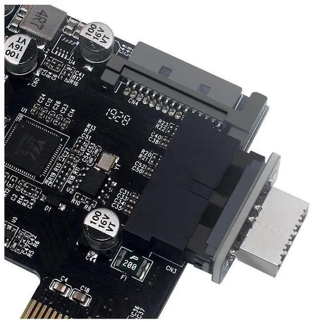 Alt view image 4 of 4 - Motherboard Internal USB 3.0 20Pin/19P Header to Type-E A-Key USB 3.1 20 Pin Adapter for Type C Front Panel Chassis Bracket eokCXOY