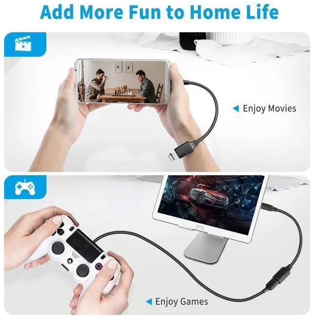 Alt view image 5 of 7 - USB C to USB Adapter Longwwin Type C OTG Cable 1 Pack USB C Male to USB 3.0 A Female Cable Connector Compatible for MacBook Pro 2019 2018, Samsung Galaxy S10 S9 S8 Note 9 8, LG V40 G6 eokCXOY